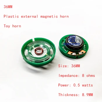 1 ADET 100 % Orijinal 36MM Plastik dış manyetik boynuz Oyuncak boynuz Empedans: 8 ohm Güç: 0.5 watt kalınlık: 8.9 MM hoş geldiniz