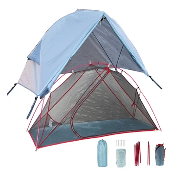 1 Kişi Kamp Çadırı Karyolası için Hafif Suya dayanıklı Çadır Açık Kamp Sırt Çantasıyla Seyahat açık KAMP çadırı