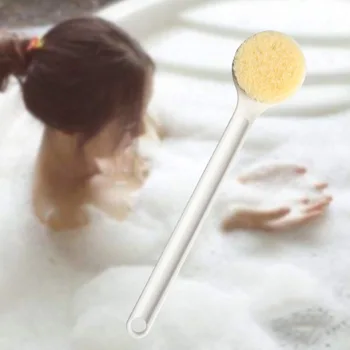 1 adet Banyo Fırçası Uzun Saplı Yumuşak Saç Banyo Fırçası Geri Topu Fırça Banyo Vücut Temizleme Fırçaları Fırçalayın Geri Fırça Masaj Fırçası