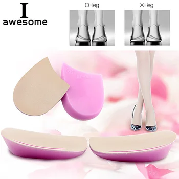 1 Çift Unisex Ayakkabı Astarı Erkekler Kadınlar Düzeltici O / X Tipi Bacak Düzeltme Ortez Splayfoot Düzeltici Ayakkabı Pedleri Topuk Eklemek Tabanlık