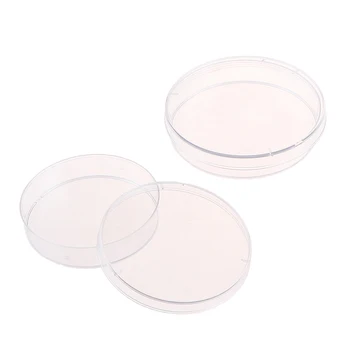 10 Adet 70mm Polistiren Steril Petri Yemekleri Bakteri Kültürü Çanak Laboratuvar Tıbbi Biyolojik Bilimsel Malzemeleri