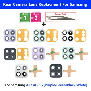 10 Adet Arka Kamera Cam Lens Samsung A22 4G 5G A225F A226B Arka Arka Kamera cam Lens Onarım Parçaları İle Aracı Yapıştırıcı İle