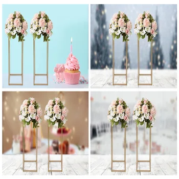 10 Adet Set Geometrik Standları Metal Altın Çiçek Kat Tutucular Düğün Centerpiece Zemin Dekor ve İş Kutlamaları Aracı