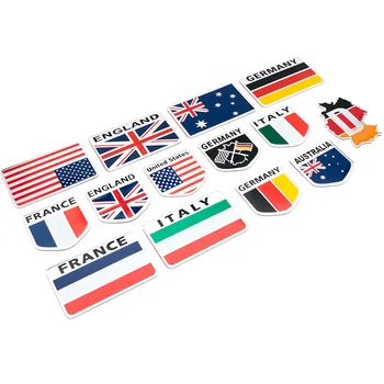 10 adet araba sticker vücut sticker ulusal bayrak araba logosu Almanya, İngiltere, İtalya, Amerika Birleşik Devletleri, Fransa, tabela, araç