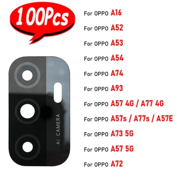 100 Adet,100 % Orijinal Arka Arka Cam Kamera Lens İçin Etiket ile OPPO A16 A52 A53 A54 A74 A93 A57 A4G A77 A57 A73 5G A77S