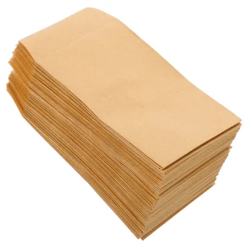 100 Adet Zarf Sikke Depolama Küçük Zarflar Hediye Kartı Boş Kartlar Para Nakit Tasarrufu Küçük Kraft Kağıt