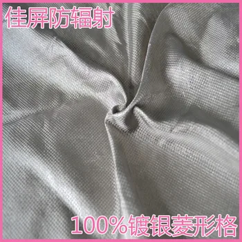 100 % Gümüş Elyaf Elmas Ekose Anti-Elektromanyetik Radyasyon Kumaş Hamile kadın Giyim için,koruyucu bone,genel...