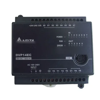 100 % Orijinal DVP14EC00R3 EC3 Serisi Standart PLC 14 Nokta Konak 8DI 6DO RS - 232 100-240VAC Röle Çıkışı