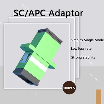 100 adet/grup SC/APC Adaptörü Yeni SC Dişi Fiber Optik Simplex Tek Modlu SC Flanş Flanşlı Plastik Fiber Çoğaltıcı