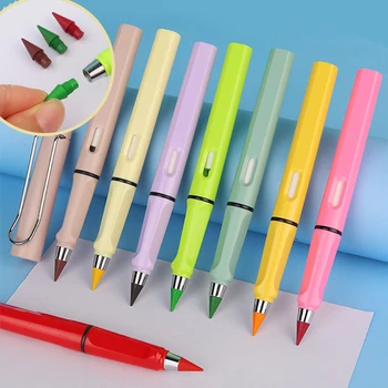 12 Renk Sanat Boyama Kalemleri Sınırsız Yazma Ebedi Kalem Silinebilir Renkli Kalem Hiçbir Mürekkep Kalem Çocuklar Kawaii Kırtasiye