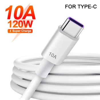 120W 10A USB C Tipi USB kablosu Süper Hızlı Şarj Hattı Xiaomi Samsung Huawei Onur için Hızlı Şarj USB C Kabloları Veri Kablosu