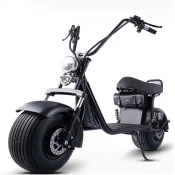1500W 2000W Scooter Elektrikli Motosiklet 60V 12AH Yetişkin 9.5 İnç Yağ Lastik Elektrikli Scooter