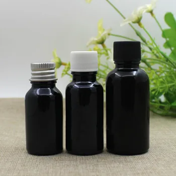 15ml20ml siyah cam şişe uçucu yağ sıvı serum kompleksi kurtarma göz jeli serum sıvı nem cilt bakımı kozmetik ambalaj