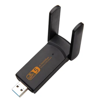 1900 Mbps USB wifi adaptörü 2.4 Ghz + 5.8 Ghz Çift Bant Wi-Fi USB Dongle AC Ağ Kartı USB 3.0 Wifi Anten 802.11 ac / b / g / n