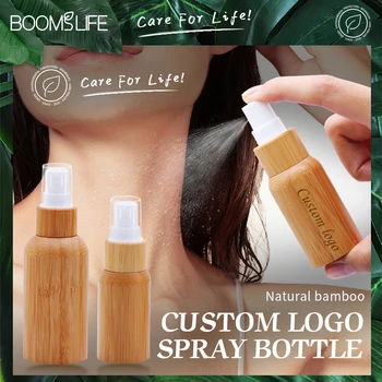 1pc10ml30ml100ml Bambu Ahşap Şişe Parfüm Sprey Şişesi Doldurulabilir Seyahat Boş Konteyner Makyaj Su Atomizör şişe Kız için
