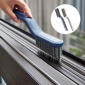 2 ADET 2-in-1 Banyo karo zemin Boşluk Temizleme Fırçası Pencere Oluk Fırça Uygun Ev Köşe Çok Amaçlı Temizleme Araçları