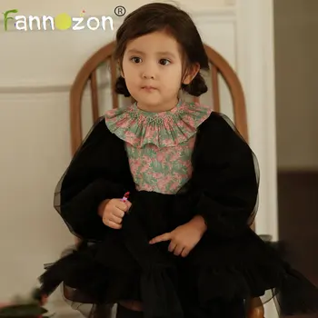 2 Adet Siyah Tutu Etek %100 % Pamuk Büzgü el nakışı Yeni Yürümeye Başlayan Kız Elbise Bebek Elbise Çocuk Kız Rahat Yumuşak Elbise