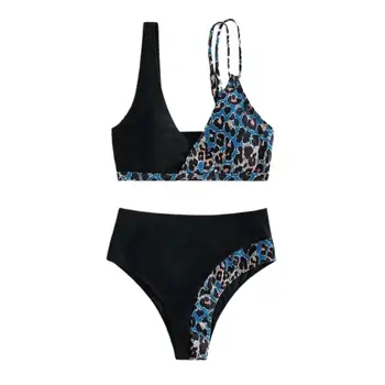 2 Adet/takım Yaz Mayo Büyüleyici Slim Fit Derin V Yaka Su Aktivitesi Giyim Yüzme Kostüm bikini seti
