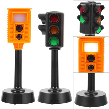 2 Adet trafik ışığı Oyuncak Mini İşaretleri trafik ışıklı tabelalar Oyuncaklar Sinyal Lambası Plastik Trafik İşaretleri Oyuncaklar