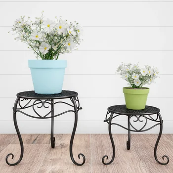 2 Set Kapalı veya Açık Bitki Ekran Tarafından Saf Bahçe (Siyah) mobilya dekorasyonu Klasik Elegance Bitki Rafları