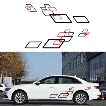 2 adet Araba Sticker Her İki Yan Vücut Oto Vinil Film Şık Kişiselleştirilmiş Çıkartmaları Araba DIY Spor Styling Sticker Tuning Araba Aksesuarları