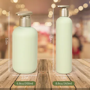 200/260/300 / 400ml sıkılabilir şişeler Kapaklı Doldurulabilir Plastik Pompa Seyahat Şişeleri Kremler Losyon Şampuan Kremi