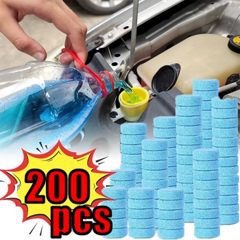 200 adet Katı Temizleyici araba cam sileceği Efervesan Tabletler Cam Tuvalet Temizleme Araba Aksesuarları Yıkama Tabletleri Deterjan