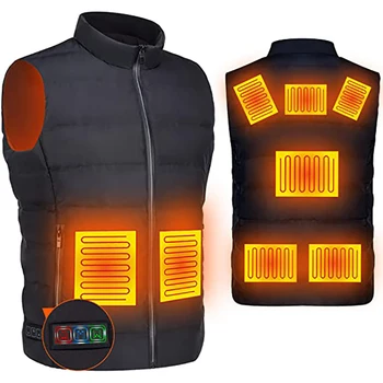 2022 Kış Sıcak Erkek Ceket Isıtmalı Yelek USB Açık yürüyüş Elektrikli Isıtma Ceket isıtma pedi avcılık yelek balıkçılık Ceket erkekler