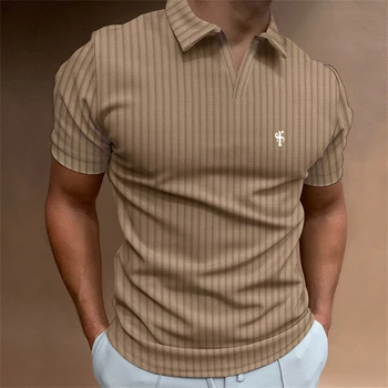 2023 Erkek Polo erkek gömleği Kısa Kollu POLO GÖMLEK Kontrast Polo Yeni erkek Üst Yaz Sokak Giyim Rahat Moda