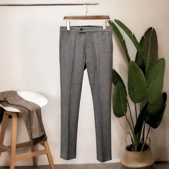 2023 Erkek Sonbahar Kış Yeni İş günlük giysi Pantolon Erkek Resmi Yün pantolon Giyim erkek Düz Yün Pantolon H362