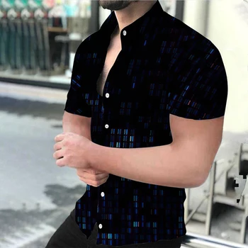 2023 Erkekler havai gömleği 3D Baskılı Kısa Kollu Camisas De Hombre Yaz moda üst giyim Yüksek Kaliteli Rahat Gömlek Bluzlar XXXL