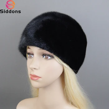 2023 Sıcak Satış İthal Tam Kürk Vizon Kürk Şapka kadın Kış Otantik Kürk Kap Yeni Zarif Moda Stil Kadın Sıcak Earmuffs