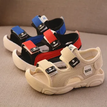 2023 Yaz Sandalet Yaz Çocuk Ayakkabıları Erkek Yumuşak Tabanlar plaj ayakkabısı Erkek Bebek Baotou anti-kick çocuk Sandalet Princepard