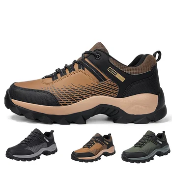 2023 Yeni yürüyüş ayakkabıları Erkekler Örgü Nefes Yürüyüş seyahat ayakkabısı Açık Woodland Kros Ayakkabı Dağ Bisiklet spor ayakkabı
