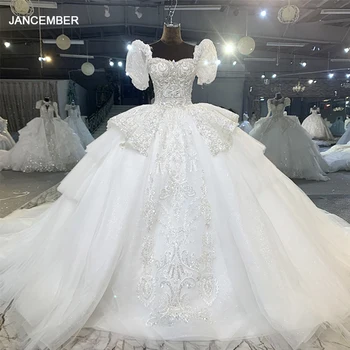2023 düğün elbisesi Minimalist Organze Balo Kare Yaka gelinlik Gelin İnciler Dantel Payetli MN132 Vestidos De Novia