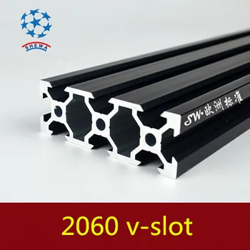 2060 alüminyum ekstrüzyon profili avrupa standardı 2060 v yuvası siyah uzunluğu 500mm alüminyum profil tezgah 1 adet