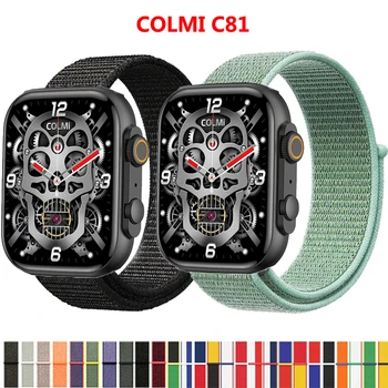 22mm Naylon Döngü Kayışı COLMI C81 P71 P68 P60 Smartwatch Değiştirme Bilezik Spor Watchband Correa COLMI P68 P60 Bant