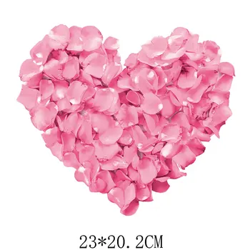 23x20. 2cm çiçek güzel kalp Demir On Yamalar DIY ısı transferi giysi T-Shirt termal Çıkartmalar dekorasyon baskı