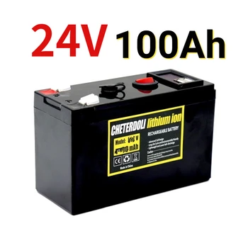 24V Pil 100Ah 18650 Lityum Pil Paketi şarj edilebilir pil için Güneş Enerjisi Elektrikli araç aküsü + 25.2 v 2A Şarj Cihazı