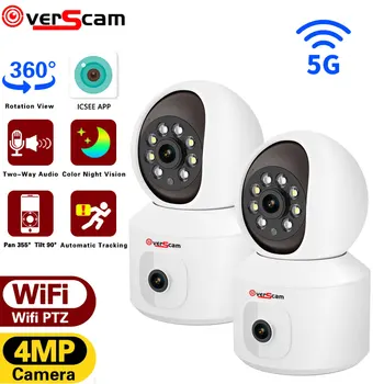 2K 4MP Çift Lens Kapalı WiFi Kamera Akıllı Ev Güvenlik Gözetleme IP Kamera CCTV 360 PTZ Bebek Pet video monitörü Securite Kamera