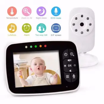 3.5 İnç Kablosuz Video bebek izleme monitörü Renkli Ekran kızılötesi Gece Görüş Kamera Bebek Nancy 2X Zoom CCTV Güvenlik bebek izleme monitörü Kamera