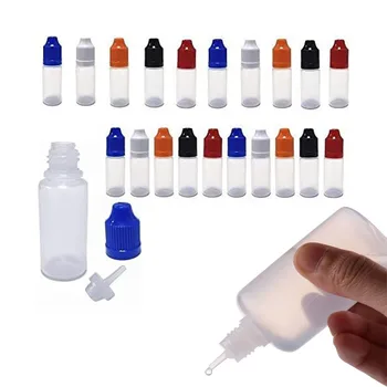 30 adet 3ml-120ml Plastik İnce Ucu Damlalıklı Boş Şişeler sıkılabilir şişe Dağıtım Karışık Renkli DIY Craftf Seyahat Örnek Şişeler