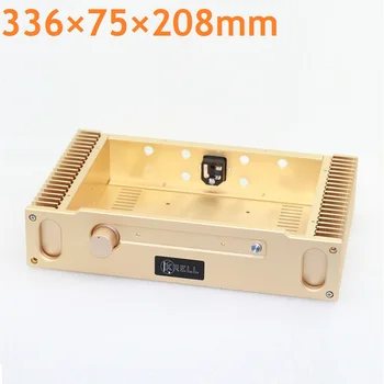 336×75×208mm Altın Anodize Panel Şasi DIY Amplifikatör AB Sınıfı Yüksek Son Muhafaza Kulaklık Dolabı Ses Kontrolü Dengeli Durumda