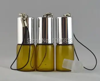 3CC Cam Parfüm şişesi, 3ML Cam rolon şişe, Uçucu yağ Şişeleri, bir Dize ile Taşınabilir ambalaj şişesi, Cam Şişe 50 adet