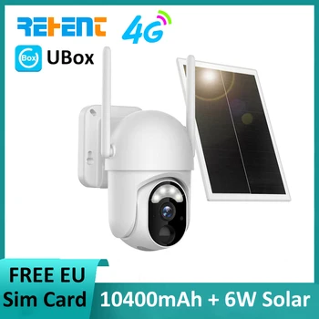 3MP 4G Pil Güneş Enerjili Açık Güvenlik PTZ PIR Hareket Algılama Spot CCTV Gözetim Kamera Ubox APP ile AB Sım Kart