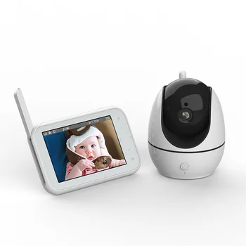 4.5 İnç 2MP 1080P Kablosuz PTZ İnterkom bebek izleme monitörü VOX Sıcaklık Göstergesi Besleme Hatırlatmak dadı kamerası Video Babysistter Kamera