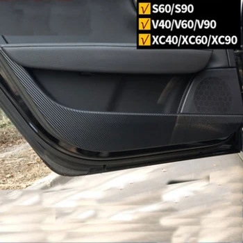 4 Adet Araba Kapı Anti-kick yapışkan film Anti-kick Pad Volvo XC40 XC60 XC90 S60 S90 V40 V60 Araba Dekorasyon Ürünleri