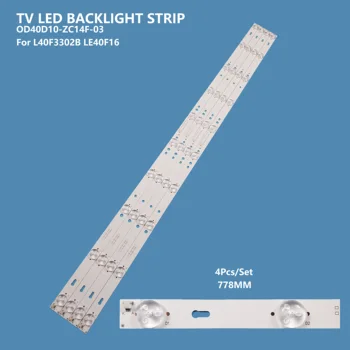 4 Adet / takım Yeni Orijinal led TV arka ışık Şeridi OD40D10-ZC14F-03 TCL L40F3302B LE40F16 40 inç tv bar ışığı Aksesuarları