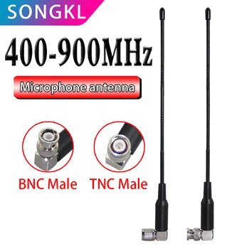 400 ~ 900MHz 8dbi yumuşak kırbaç Alıcı UHF anten kablosuz mikrofon anten TNC erkek konnektör BNC erkek Mikrofon Sys