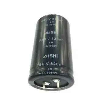 450V 820UF Radyal Alüminyum elektrolitik kondansatör Akı Kondansatör Siyah 35mm